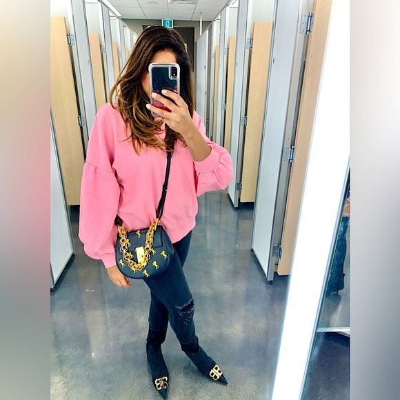 TOPSHOP Baloon Sleeve Sweatshirt By BOUTIQUE - Picture 3 of 3